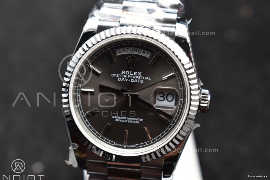 683 Grey DailyWear on Edition Best QF Bracelet Weight) Dial V5 SS vr3255 Steel President DayDate (Gain 36 904L 0425